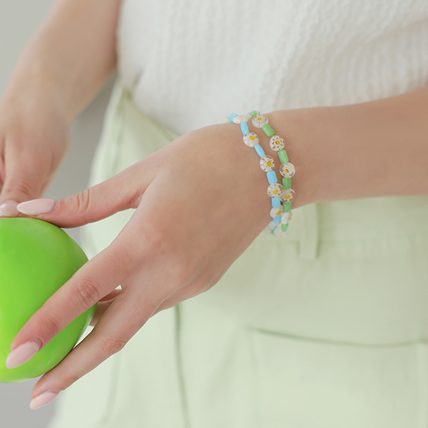 Colorful Flower Color Combination Beads bracelet