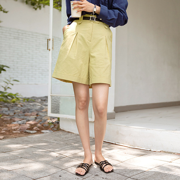 ODE Summer Daily Mood Roll-up Cotton Shorts