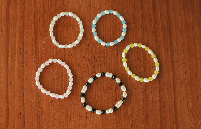 Summer Fresh-Water Pearl Color Combination Precious Stone bracelet