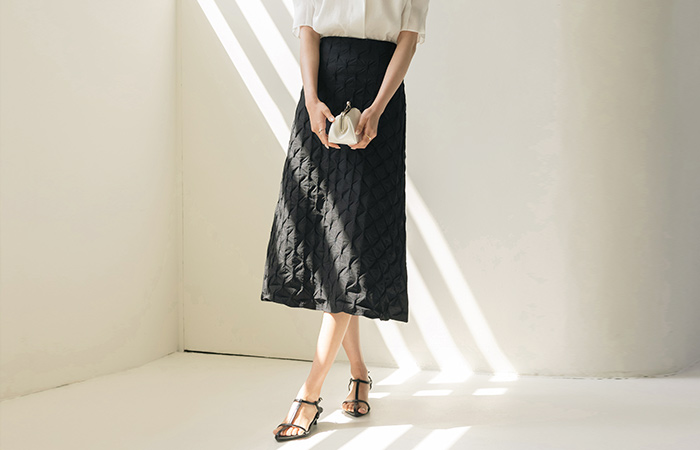 Elegance Embo Patterns Skirt