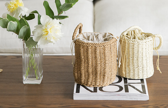 Nature Rattan Cylinder Bag