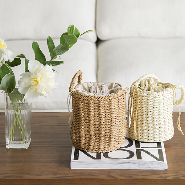 Nature Rattan Cylinder Bag