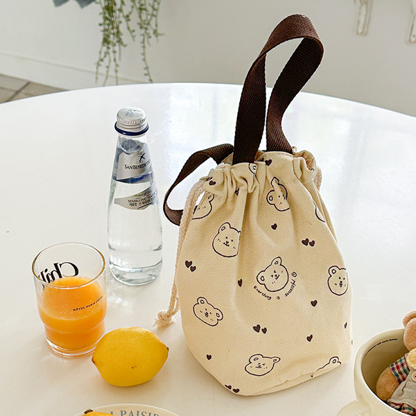 얼굴곰 String Pouch Tote bag
