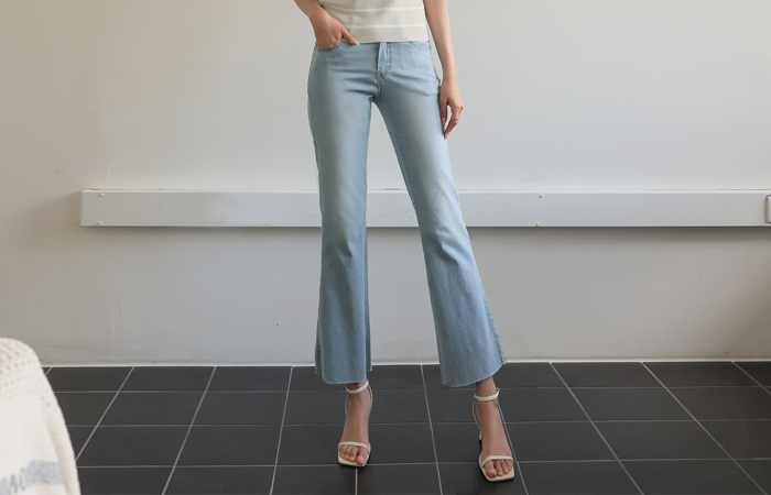 ODE Cool Summer Boot-Cut Mochi Denim Pants