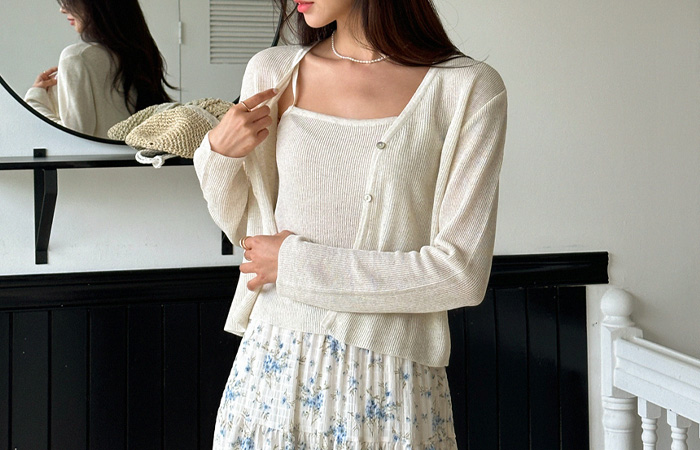 Summer slender Mood linen yarn Cardigan