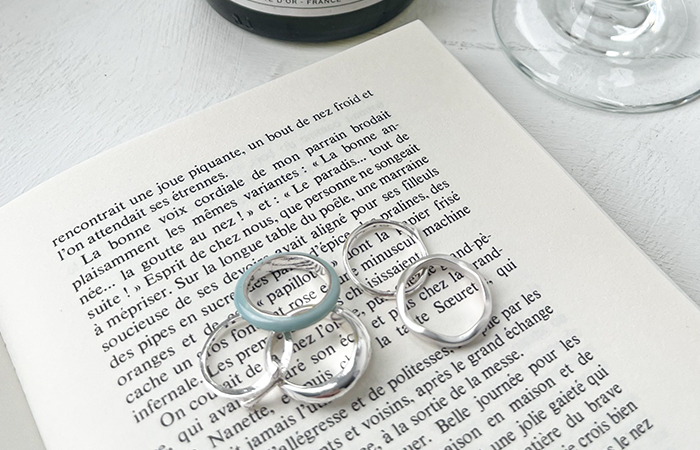 Color Point Silver&Gold Ring (Set)(5set)