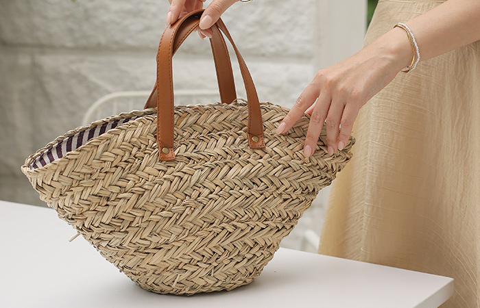 Summer raphia Rattan Tote bag