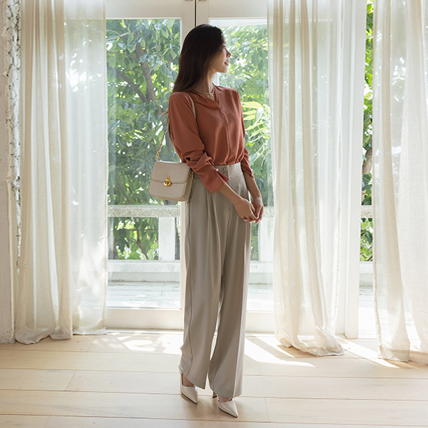 Length repair NO! Double-button Banding Slacks (3type)