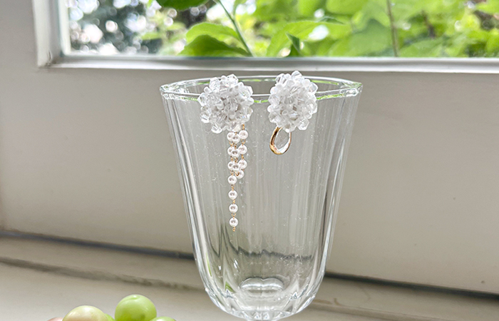 Luxury Pearl Crystal Unbalance Earring