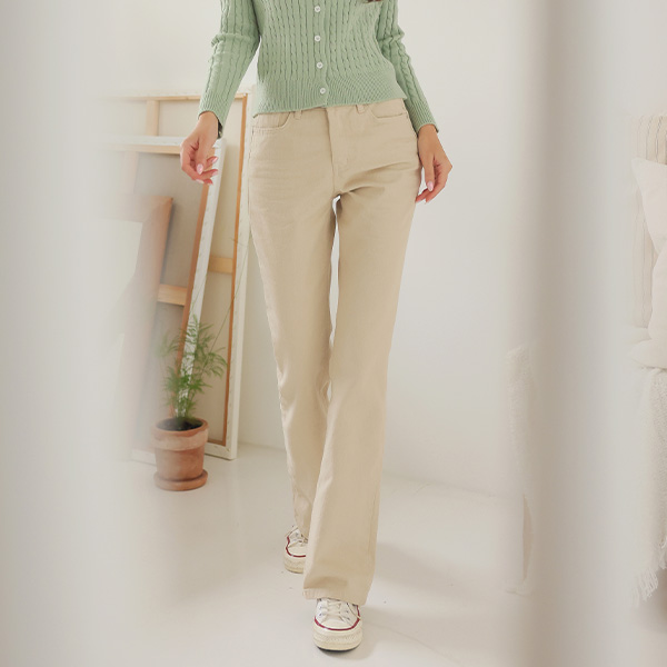 Daily 난스판 Cotton Semi- Boot-Cut Long Pants