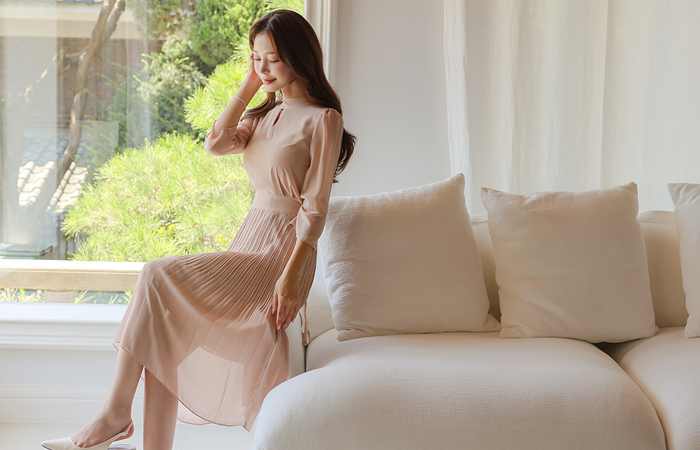 Audrey Chiffon Pleats Dress Ⅲ