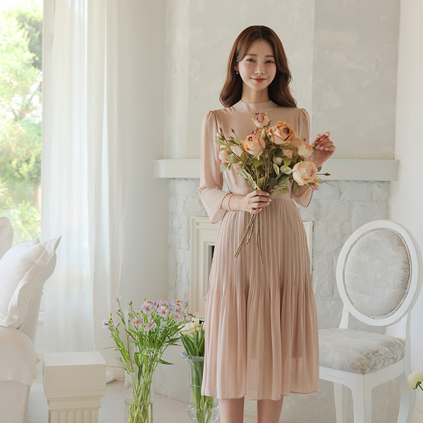 Audrey Chiffon Pleats Dress Ⅲ