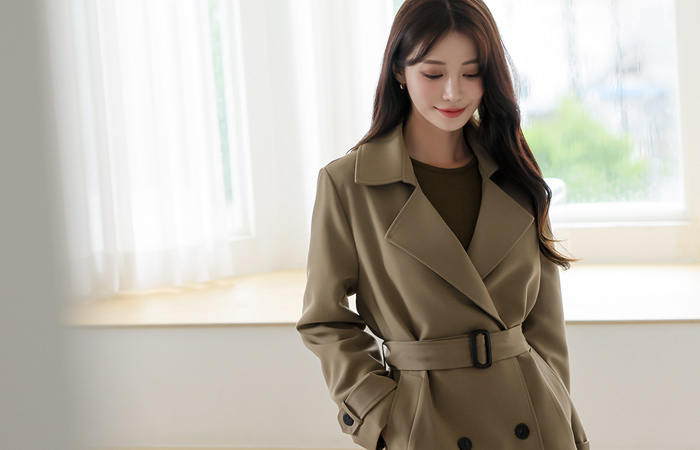 Basic Double-button Trench Coat