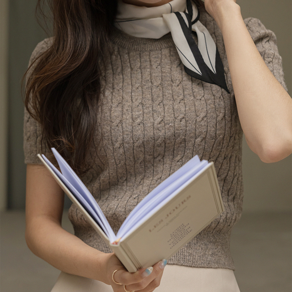 Autumn Color Cable Cashmere Knit