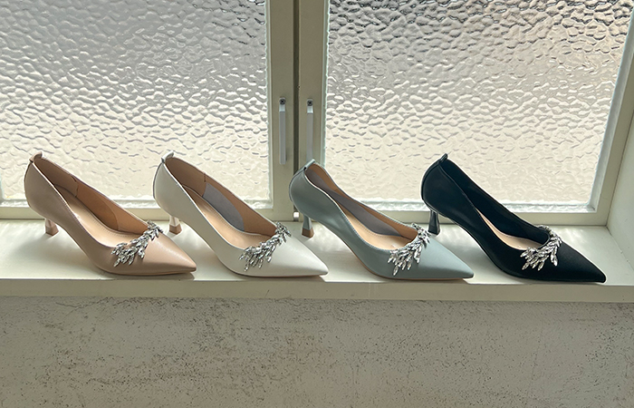 Swan Crystal Stiletto Heels