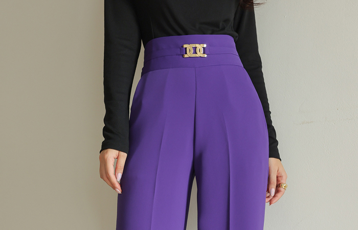 CCGold Point High-Waist Wide Slacks