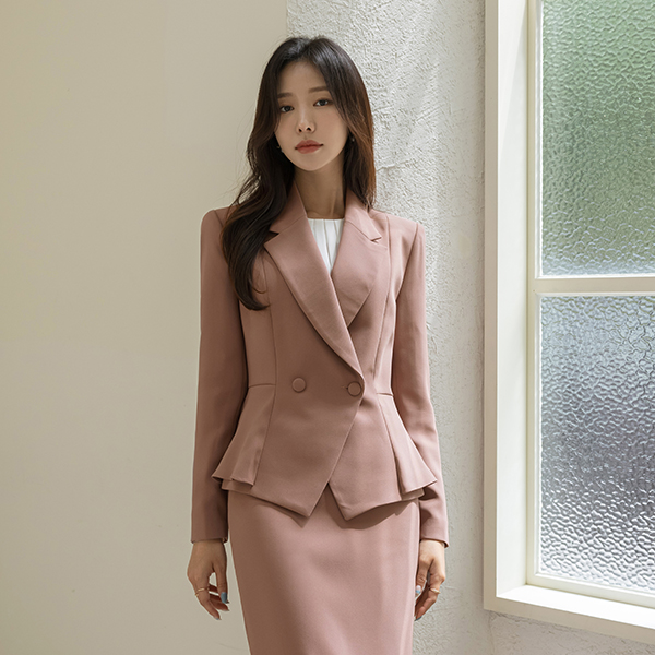 ODE Two button Peplum Set-up Jacket
