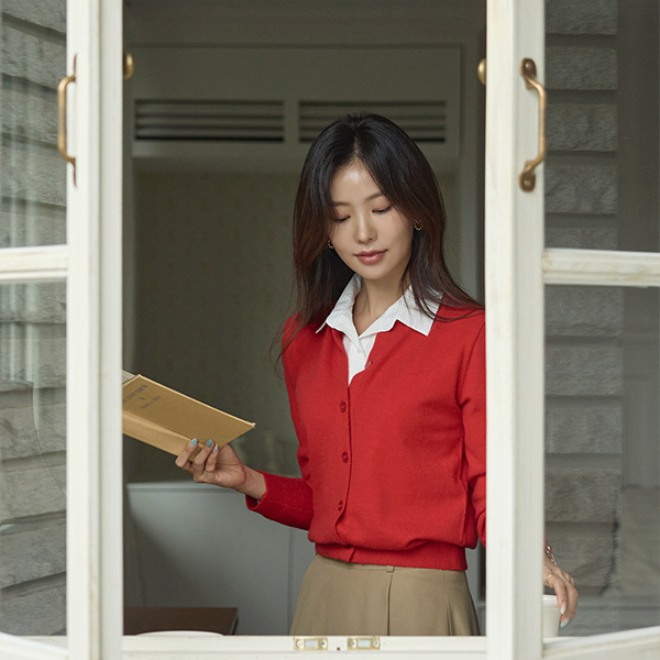 Simple Daily Autumn Color Cardigan