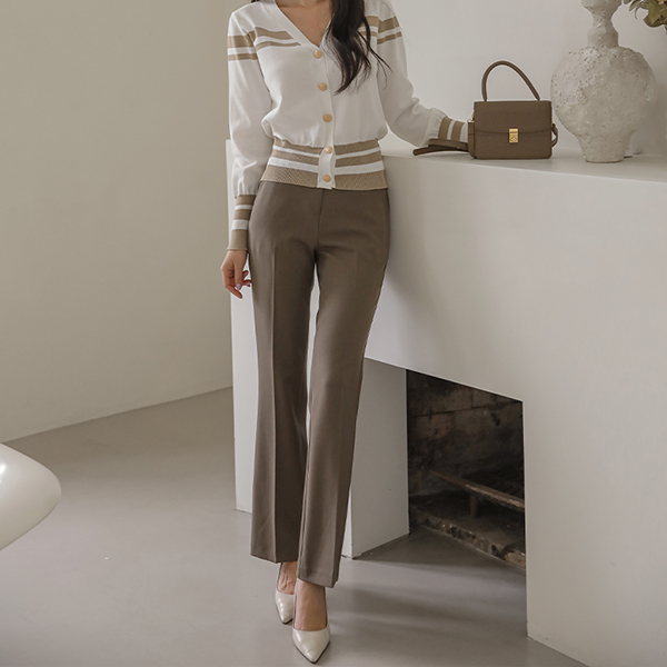 Madeleine Hidden Banding Semi- Boot-Cut Span Slacks