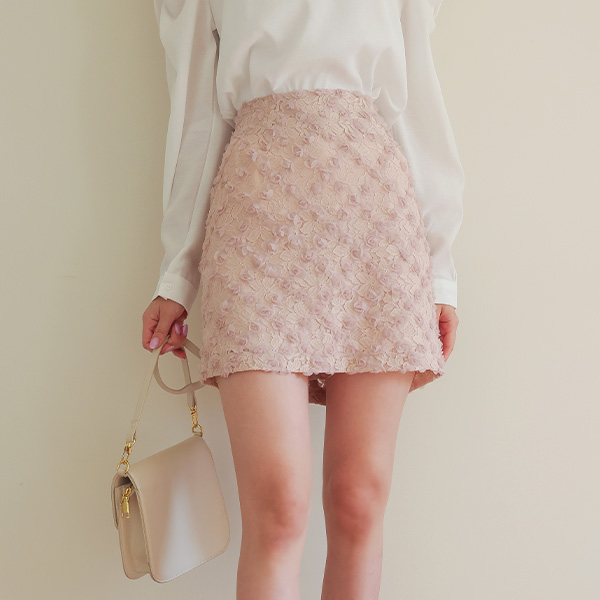 Romantic Rose Lace Mini Skirt
