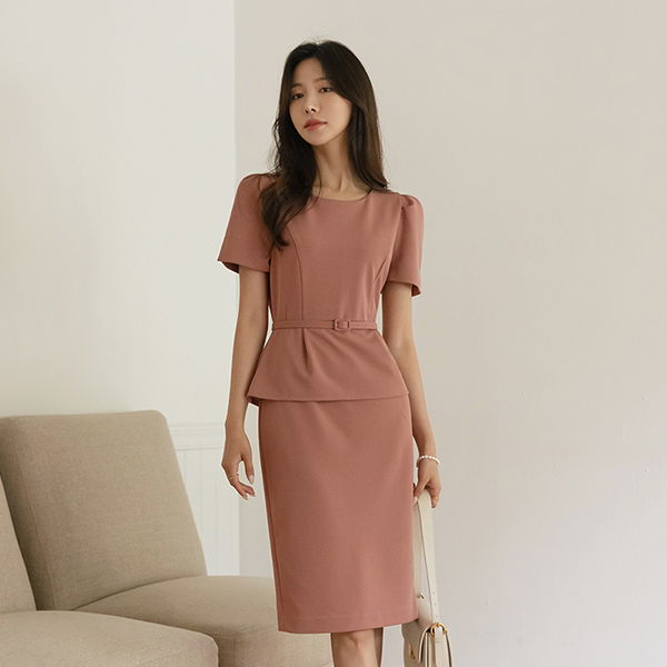 [O:neul] 선물같은 Comfort, Puff Peplum I Like Span Dress (Summer)