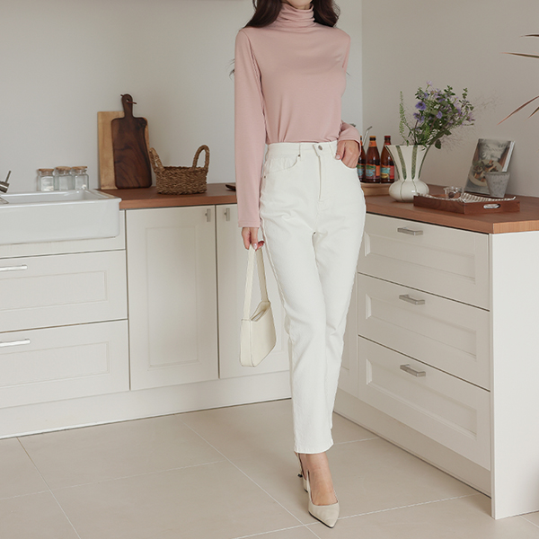 Daily Tight Hidden Banding Slim Fit Cotton Pants