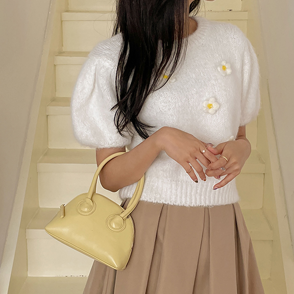 fuzzy Flower Mohair Lovely Wool Puff Knit