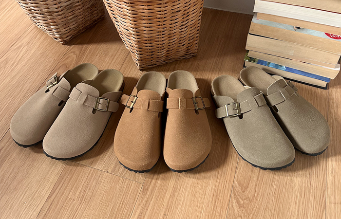 minimal front Belt Slippers