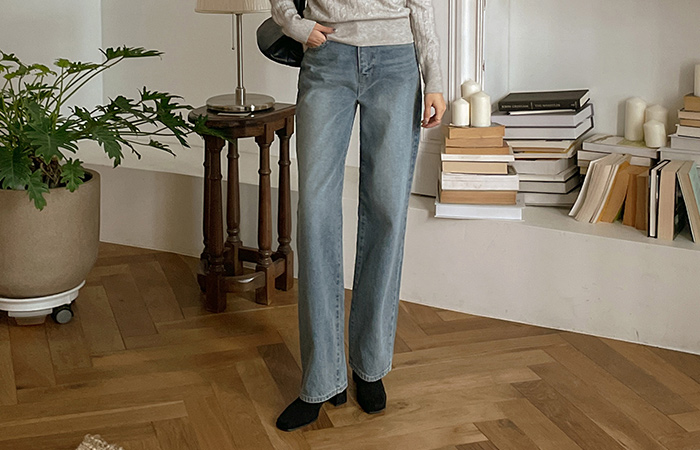 Natural wide fit Denim Pants