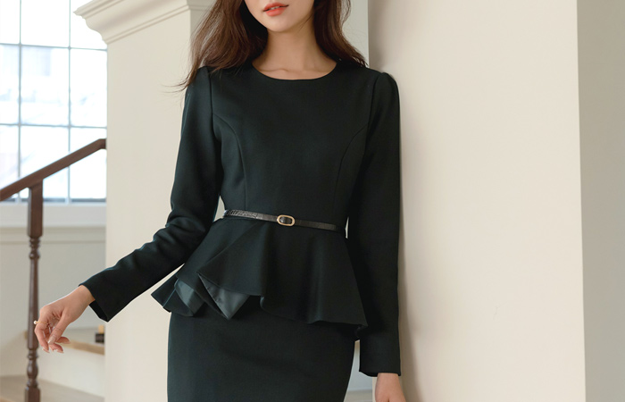 Elizabeth Peplum Line Dress