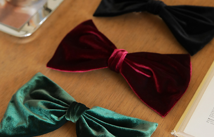 Velvet Big Ribbon Hairpin