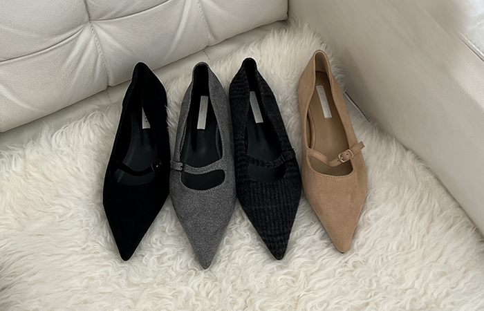 Sharply Stiletto Mary-Jane Flat shoes