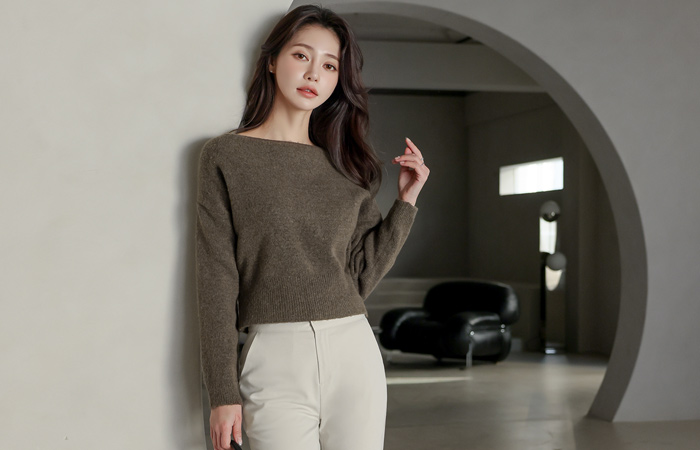 Cozy Crop Boat Neck Knit