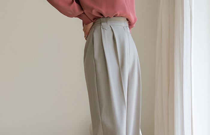 Pintuck Point Autumn Mood wide fit Slacks