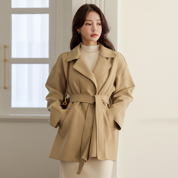 Wide Double Collar Harp Coat