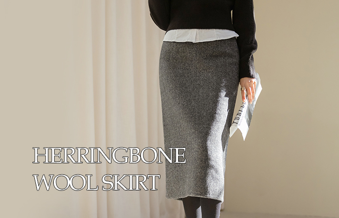 Official Herringbone Hand-Made Wool Skirt