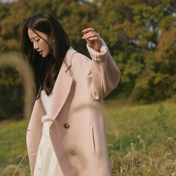 Romantic Pastel Color Hand-Made Wool Coat