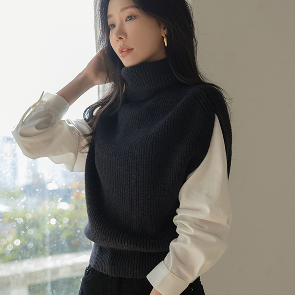 layered Turtleneck Knit