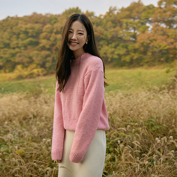 Cotton Candy Color Cozy Wool slender loose fit Knit