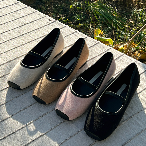 Simple Color Combination Point 발레 Shoes