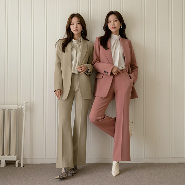 Must It Color Modern Style Boot-Cut Slacks