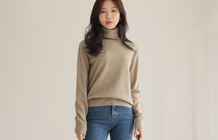 Urban Daily Wool&raccoon Turtleneck Knit