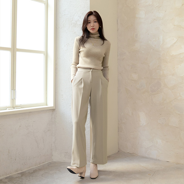 Comfortable Tension Semi- wide fit Banding Slacks