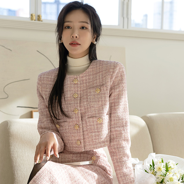 Holly Spangle Tweed Crop Jacket