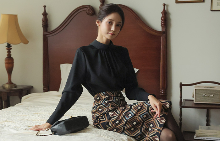 Patterns High-Waist Span H-line Skirt