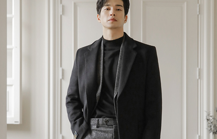 [HOMME] primium Wool Cashmere 호시 Stitch Single Coat (quilted lining)