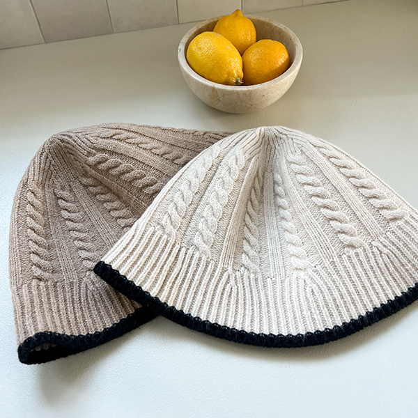 Hems Color Combination Point Knit Hat