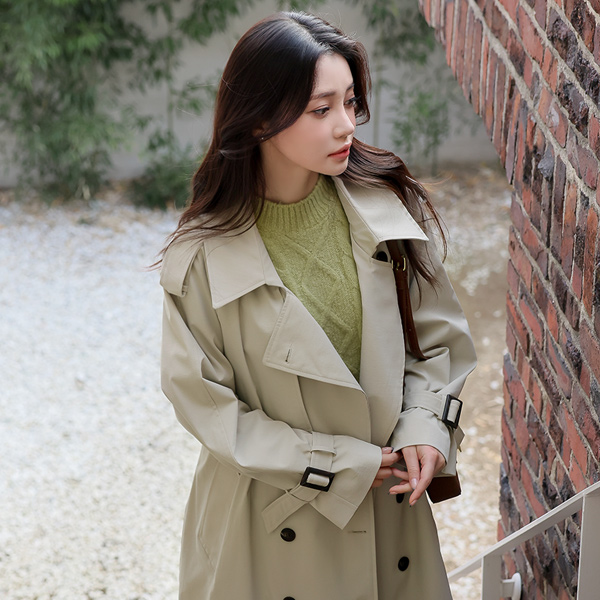 All Day Double-button Trench Coat