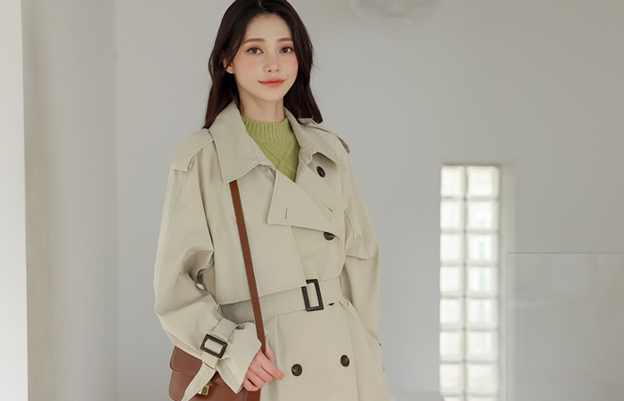 All Day Double-button Trench Coat