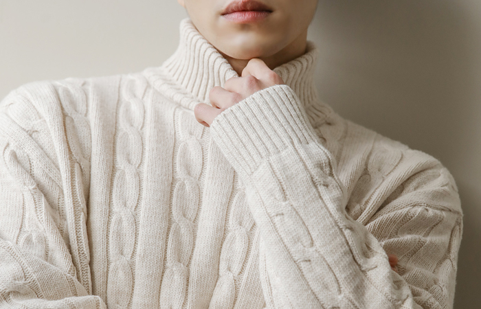 [HOMME] Soft Cable Turtleneck Knit